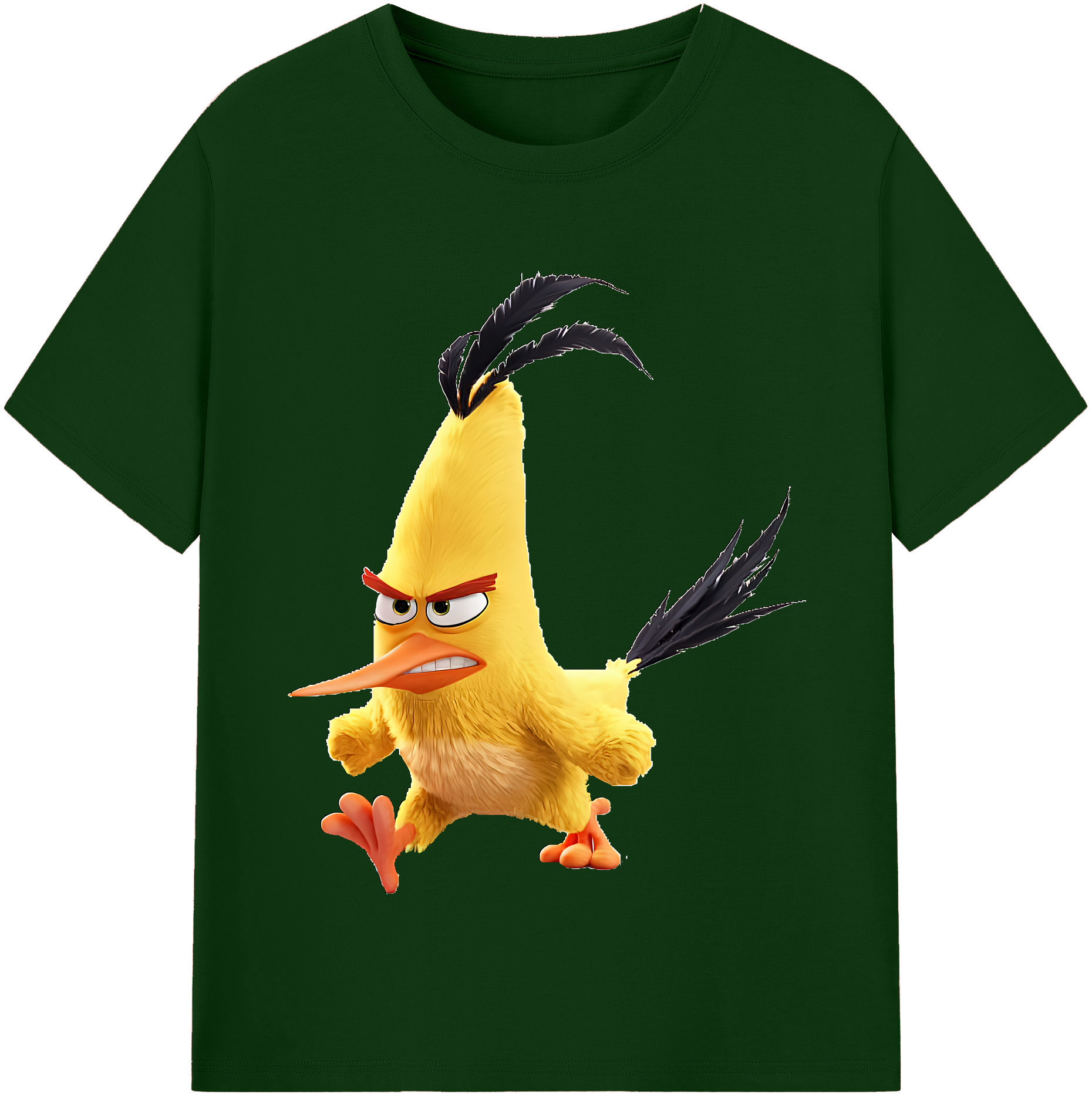 （画像用） Angry Birds アングリーバード 綿100％半袖Tシャツ（フロントプリント）